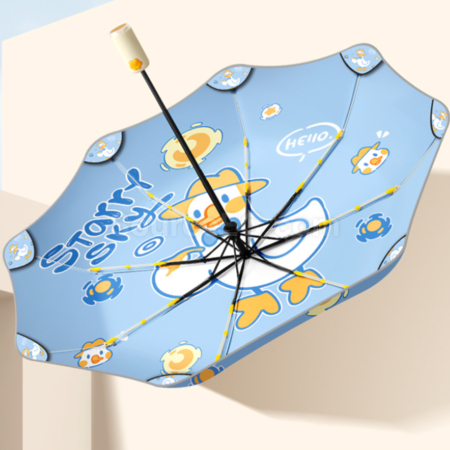 礼品订购猫爪全自动防回弹儿童折叠雨伞广告