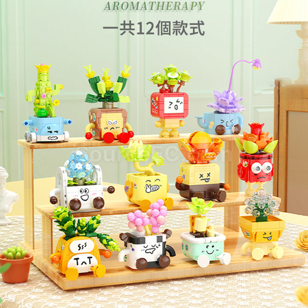 礼品订购表情包多肉植物积木盲盒广告