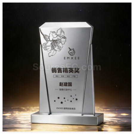 礼品订购创意金属质感奖杯广告