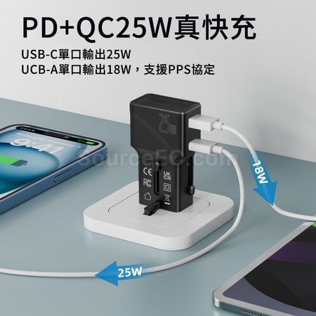 礼品订购PD25W快充转换插头广告