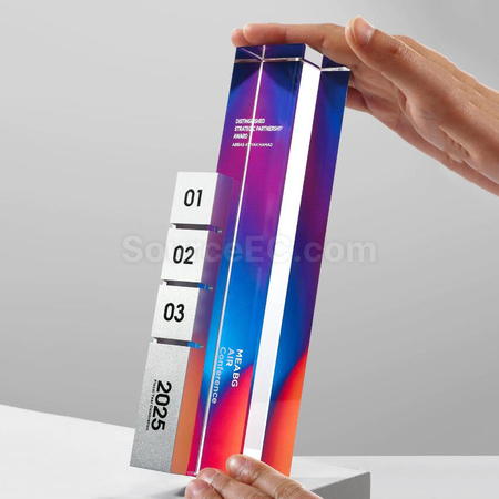 礼品订购水晶奖座广告