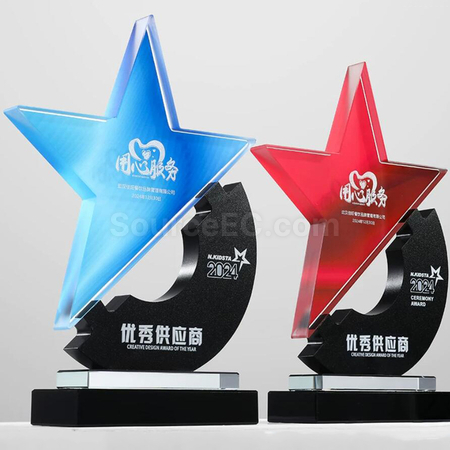 礼品订购水晶奖座广告
