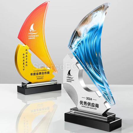 礼品订购水晶奖座广告