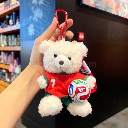礼品订购足球小熊挂件钥匙扣广告
