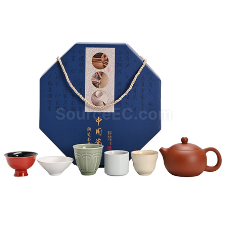八角盒茶具套装