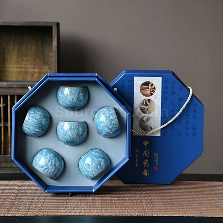 礼品订购八角盒茶具套装广告