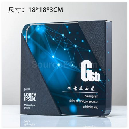 礼品订购水晶大理石奖座广告