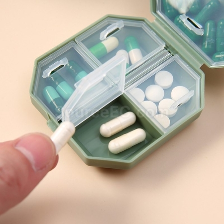 礼品订购便攜式6格分裝旅行藥丸盒广告