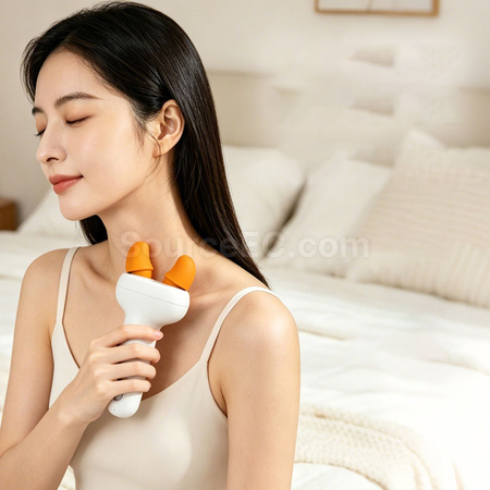 礼品订购肩颈迷你按摩器广告