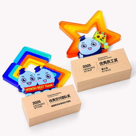 礼品订购卡通亚克力奖座广告
