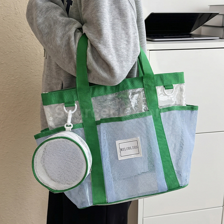 礼品订购干湿分离便携沙滩托特包广告