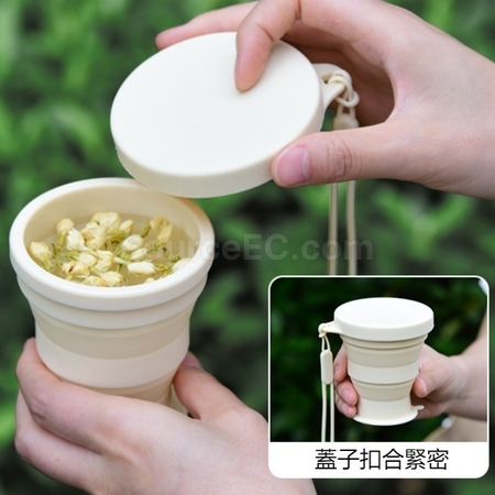 礼品订购多彩缤纷便携折叠硅胶杯广告