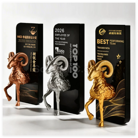 创意领头羊造型树脂奖杯