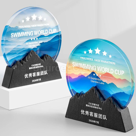 礼品订购水晶奖座广告