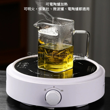 礼品订购月牙过滤玻璃茶壶玻璃杯套装广告