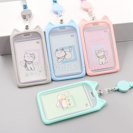 礼品订购小猫造型卡套广告