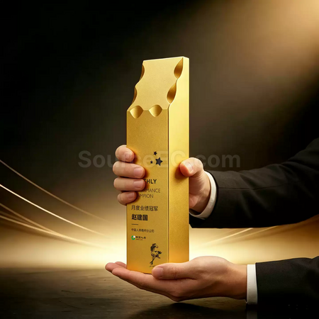 礼品订购创意金属奖座广告