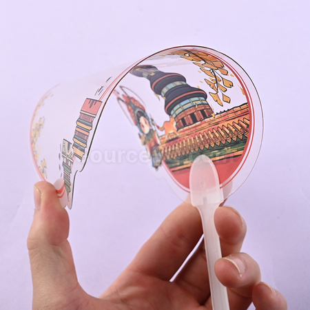 礼品订购透明廣告扇定制广告