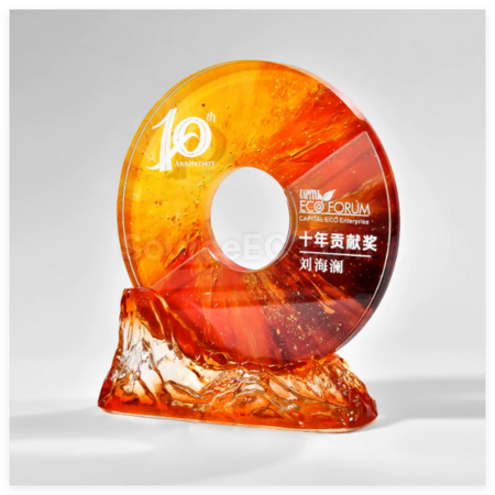 礼品订购水晶奖座广告