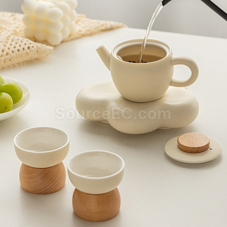礼品订购奶油风功夫茶具礼盒组广告