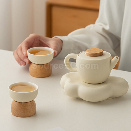 礼品订购奶油风功夫茶具礼盒组广告