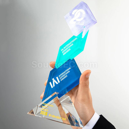 礼品订购水晶奖座广告