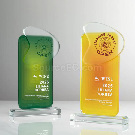 礼品订购水晶奖座广告