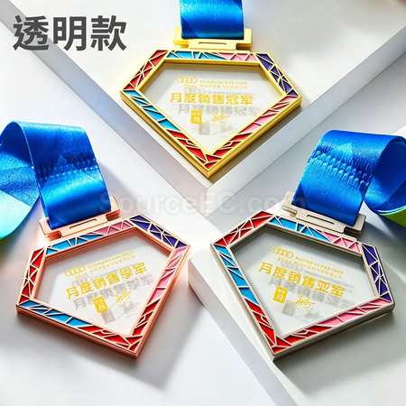 礼品订购金属水晶奖牌广告