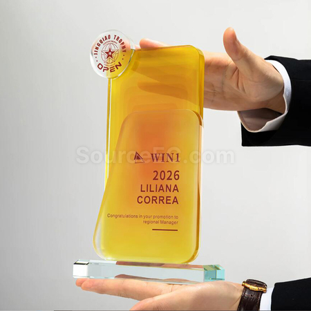 礼品订购水晶奖座广告