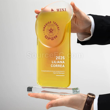 礼品订购水晶奖座广告