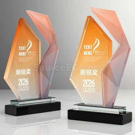 礼品订购水晶奖座广告