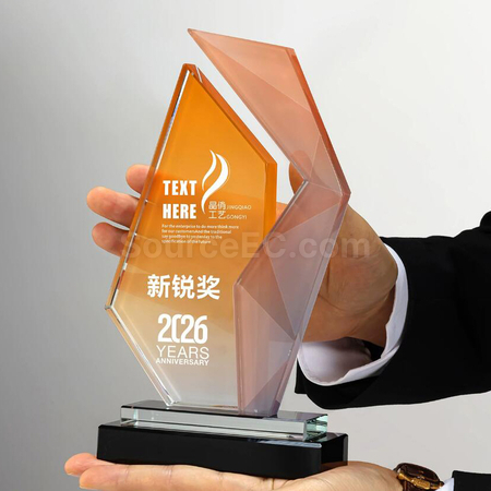 礼品订购水晶奖座广告