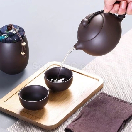 礼品订购紫砂旅行茶具套装广告