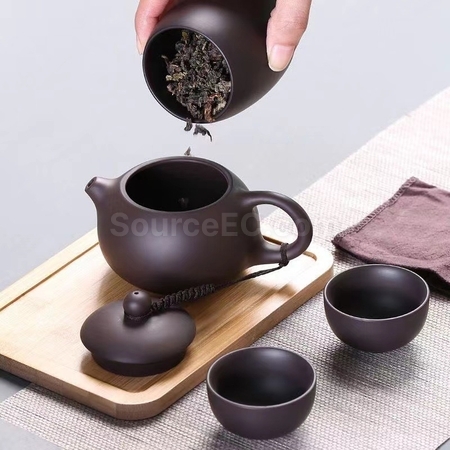 礼品订购紫砂旅行茶具套装广告