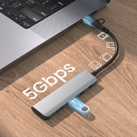 礼品订购双接头USB+Type-C四合一HUB集线器广告