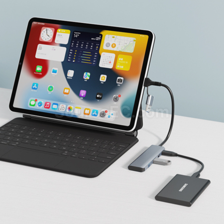 礼品订购双接头USB+Type-C四合一HUB集线器广告