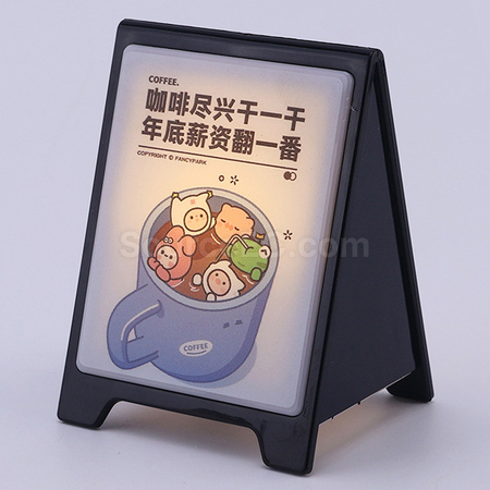 礼品订购三角形发光亚克力立牌广告