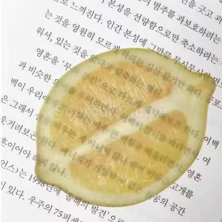 礼品订购半透明亚克力水果书签广告