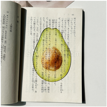 礼品订购半透明亚克力水果书签广告