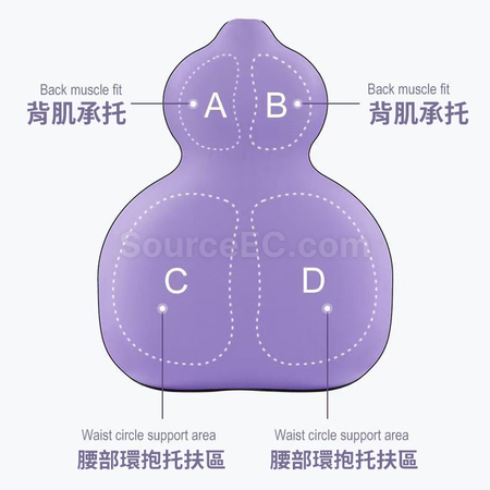 礼品订购葫芦记忆棉腰靠广告