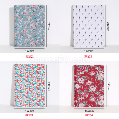 礼品订购A5布艺碎花笔记本广告