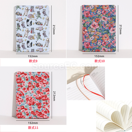 礼品订购A5布艺碎花笔记本广告
