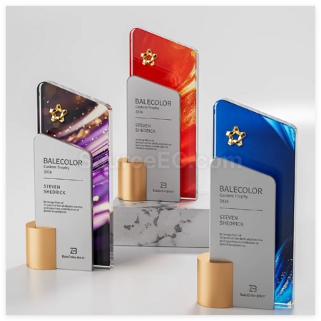 礼品订购创意金属水晶奖座广告