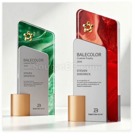 礼品订购创意金属水晶奖座广告