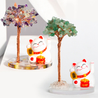 礼品订购招财猫水晶树广告