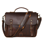 复古真皮公事电脑包